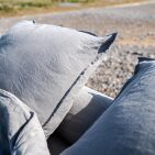 Taie d'Oreiller en Lin Lavé Gris Brume