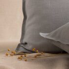 Taie d'Oreiller en Lin Lavé Gris Brume