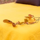 Housse de Couette en Lin Lavé Safran Bicolore