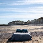 Taie de Traversin en Lin Lavé Gris Brume