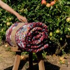 Courtepointe en Lin Lavé À l'Ombre des Pommiers