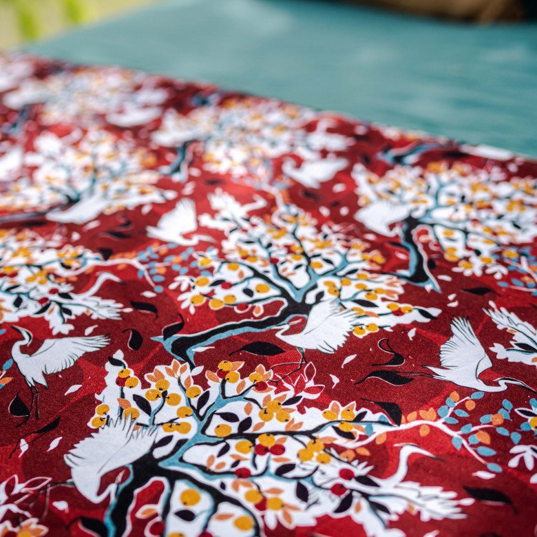 Courtepointe en Lin Lavé À l'Ombre des Pommiers - Embrin