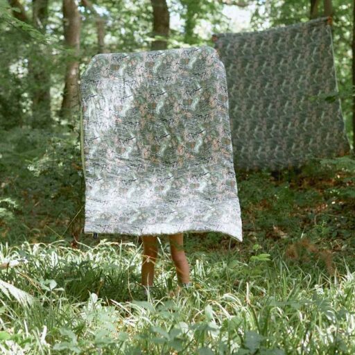 Courtepointe en Lin Lavé Faune Sauvage