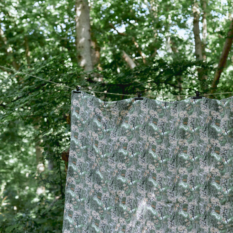 Courtepointe en Lin Lavé Faune Sauvage - Embrin