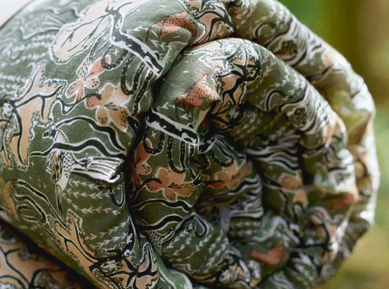 Courtepointe en Lin Lavé Faune Sauvage