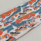 Courtepointe en Lin Lavé Crépuscule sur les Falaises