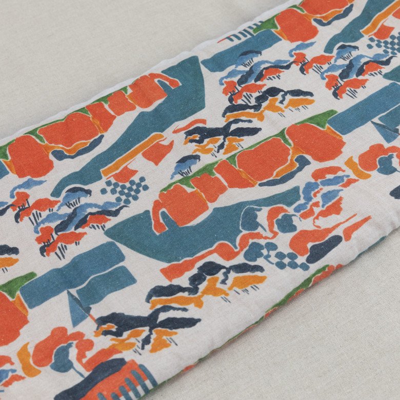 Courtepointe en Lin Lavé Crépuscule sur les Falaises - Embrin