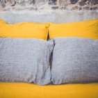 Housse de Couette en Lin Lavé Safran