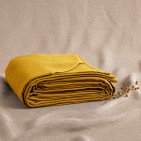 Housse de Couette en Lin Lavé Safran