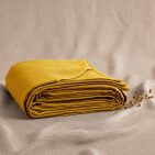 Housse de Couette en Lin Lavé Safran