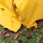 Housse de Couette en Lin Lavé Safran