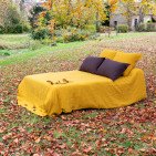 Housse de Couette en Lin Lavé Safran