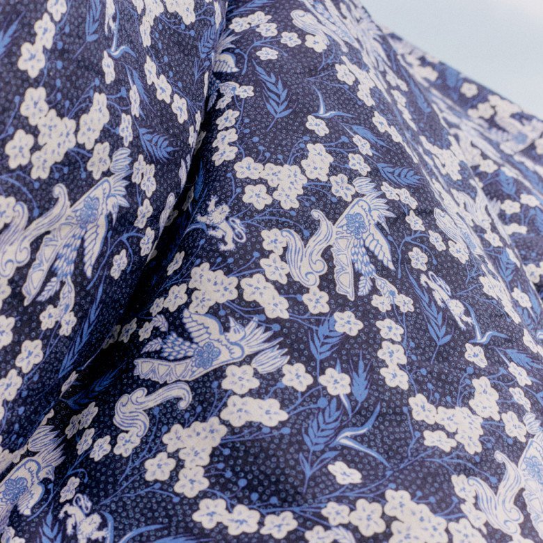 Courtepointe en Lin Lavé Jardin Zen - Embrin