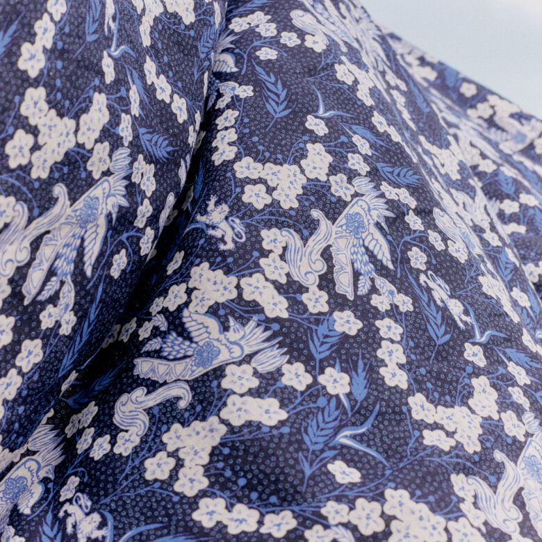 Courtepointe en Lin Lavé Jardin Zen - Embrin