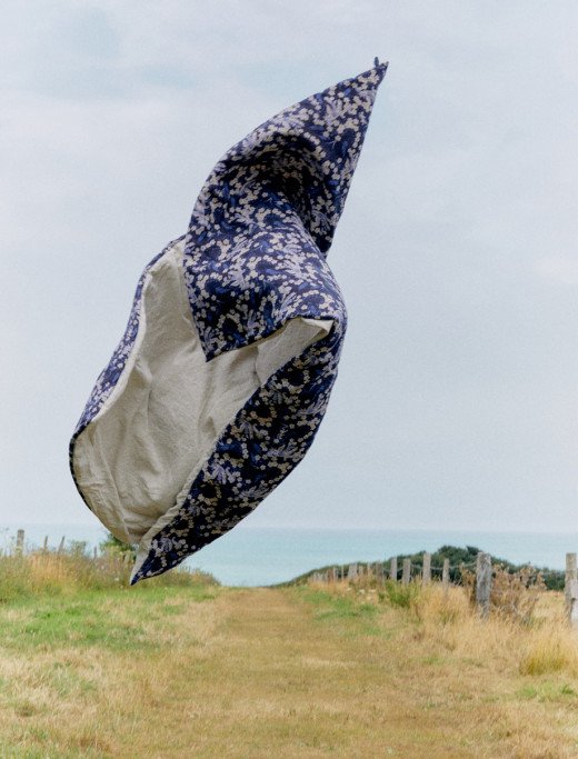 Courtepointe en Lin Lavé Jardin Zen