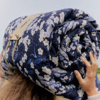 Courtepointe en Lin Lavé Jardin Zen