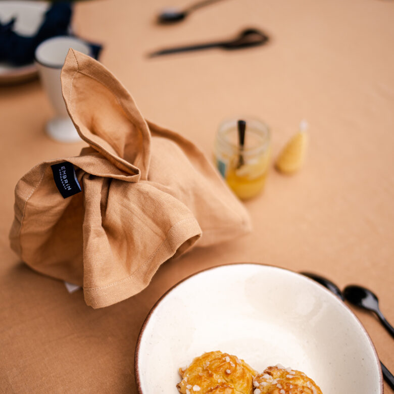 Nappe en lin lavé Miel - Embrin