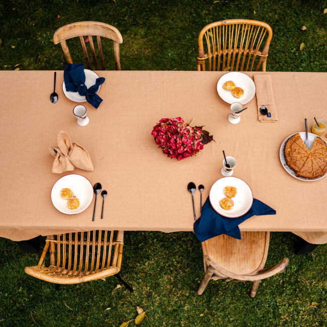 Nappe en lin lavé Miel