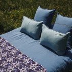 Housse de Couette en Lin Lavé Bleu Ardoise