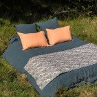 Housse de Couette en Lin Lavé Vert Forêt