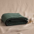 Housse de Couette en Lin Lavé Vert Forêt