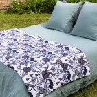 Housse de Couette en Lin Lavé Vert Céladon