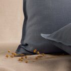 Taie d'Oreiller en Lin Lavé Gris Silex