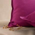 Taie d'Oreiller en Lin Lavé Rose Bruyère
