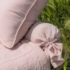 Taie d'Oreiller en Lin Lavé Pétale de Rose