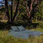 Drap Plat en Lin Lavé Vert Forêt