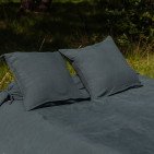 Taie de Traversin en Lin Lavé Vert Forêt