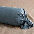 Taie de Traversin en Lin Lavé Bleu Ardoise