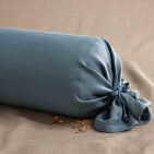 Taie de Traversin en Lin Lavé Bleu Ardoise