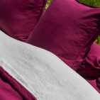 Taie de Traversin en lin lavé Rose Bruyère