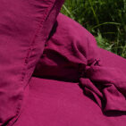 Taie de Traversin en lin lavé Rose Bruyère