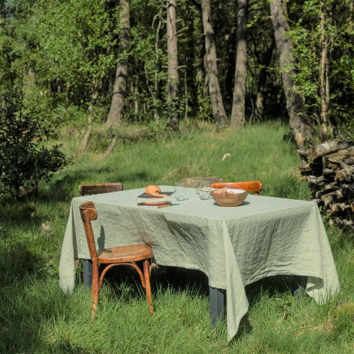 Nappe en lin lavé Tilleul