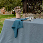 Slate Washed Linen Tablecloth
