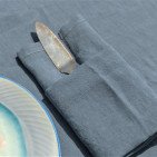 Nappe en lin lavé Ardoise