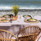 Nappe en lin lavé Pétale de Rose