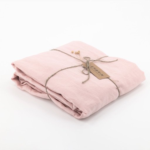 Nappe en lin lavé Pétale de Rose