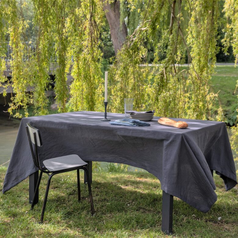 Nappe en lin lavé Silex - Embrin