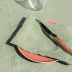 Serviettes de table en lin lavé Tilleul (lot de 4)