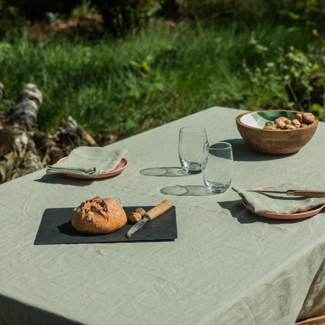 Serviettes de table en lin lavé Tilleul (lot de 4)