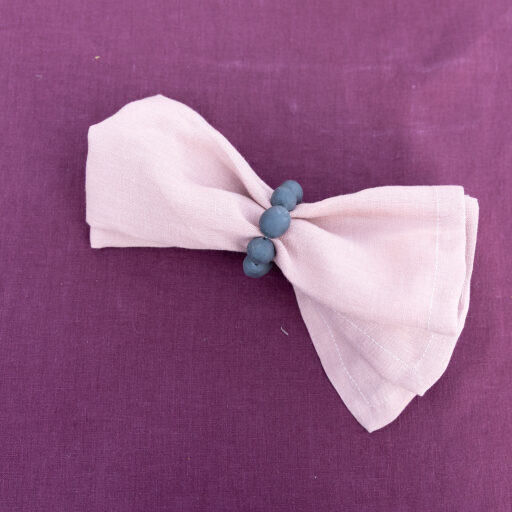 Serviettes de table en lin lavé Pétale de Rose (lot de 4)