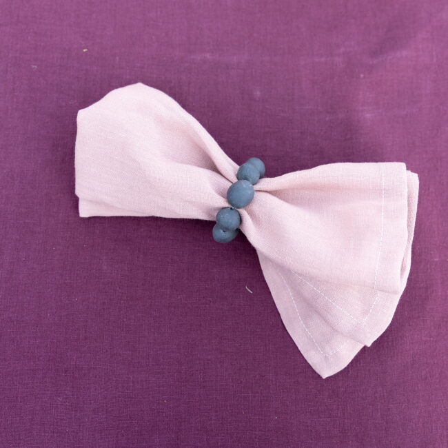 Serviettes de table en lin lavé Pétale de Rose (lot de 4)