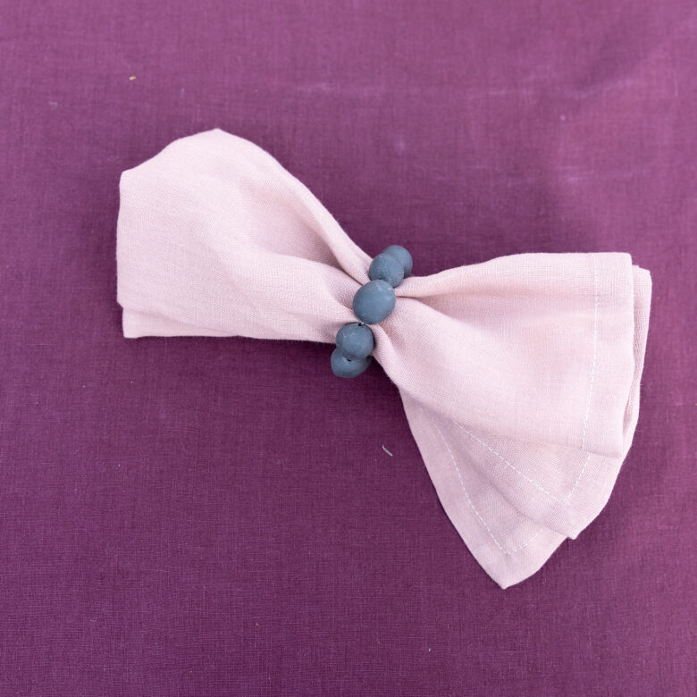 Serviettes de table en lin lavé Pétale de Rose (lot de 4) - Embrin