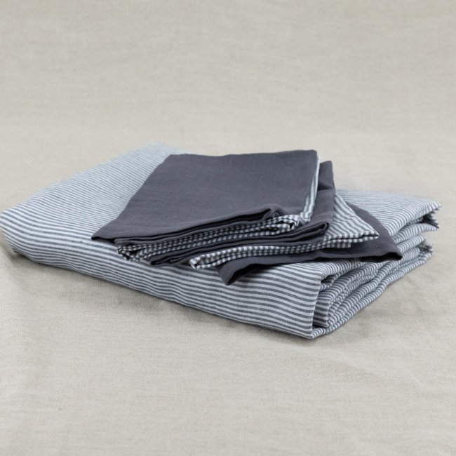 Serviettes de table en lin lavé Silex (lot de 4)
