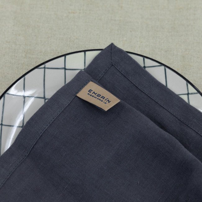 Serviettes de table en lin lavé Silex (lot de 4)