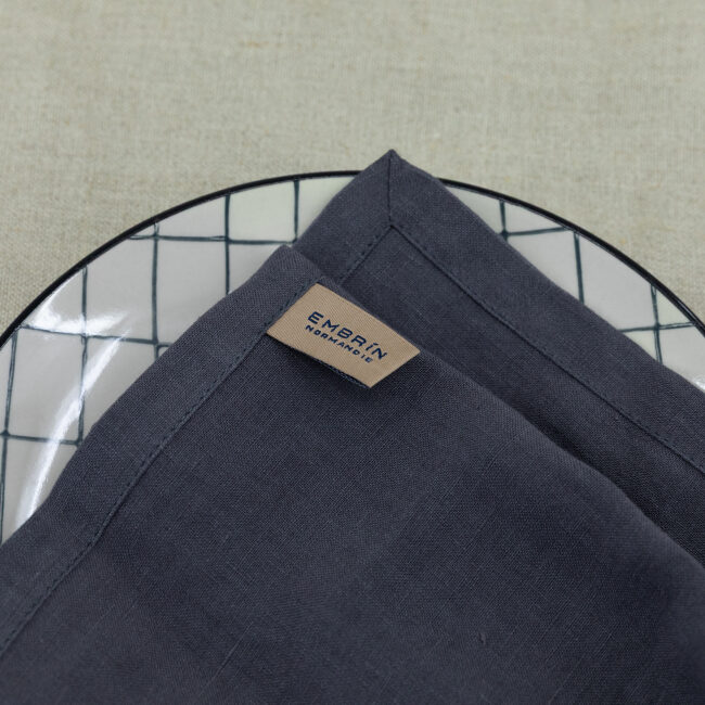 Serviettes de table en lin lavé Silex (lot de 4)