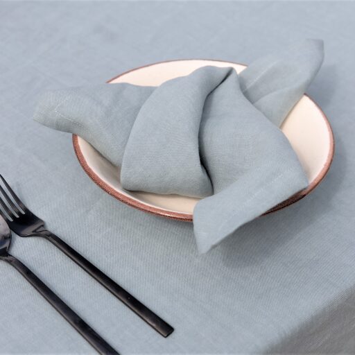 Serviettes de table en lin lavé Celadon (lot de 4)